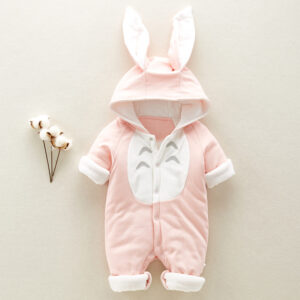 Chinchilla Hooded Baby Jumpsuit