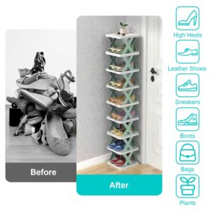 Vertical Space-Saving Shoe Organizer