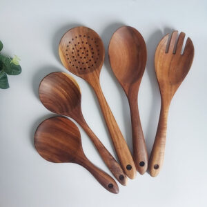 Non Stick Pan And Non Lacquered Wooden Rice Spoon Set